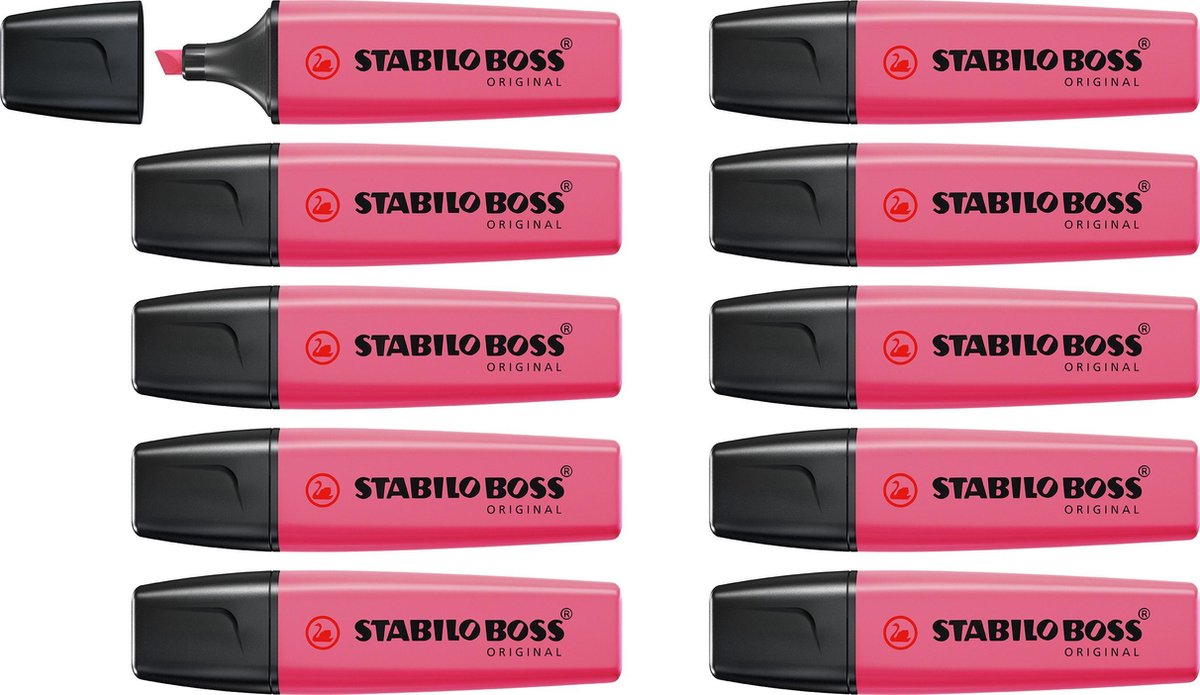 Stabilo boss original - surligneur - rose - boîte de 10 pièces
