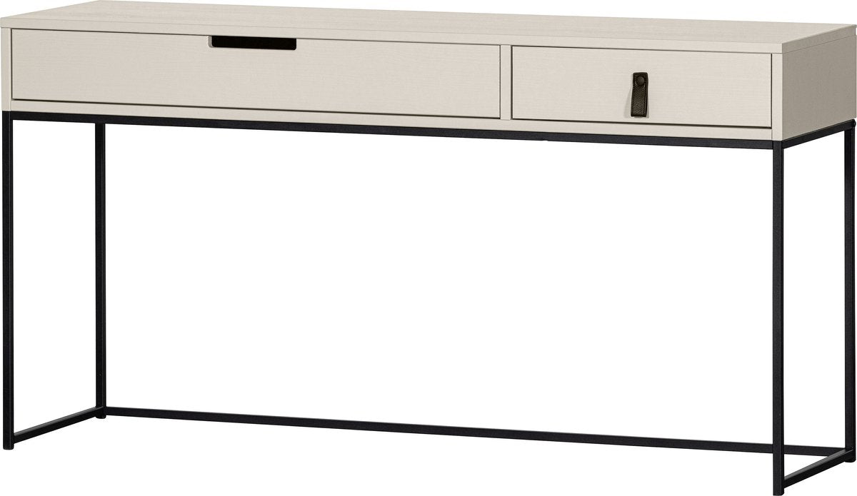 Table d'appoint Woood silas - pin brossé - poussière - 74x140x40