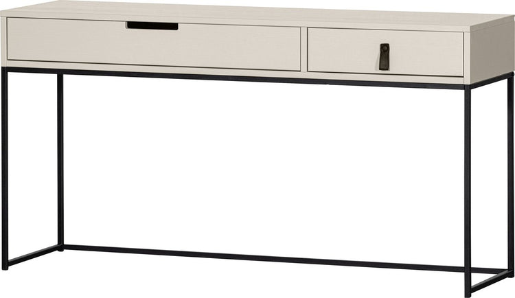 Table d'appoint Woood silas - pin brossé - poussière - 74x140x40