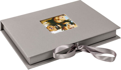 Walther fb-112-x fun - boîte de rangement photos - format 20 x 15 x 3 cm - 70 photos 13 x 18 cm - gris