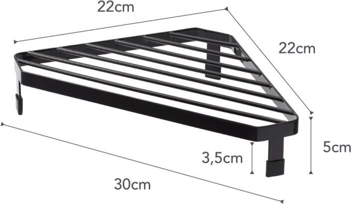 Support d'angle Yamazaki pour cuisinière - tour - noir