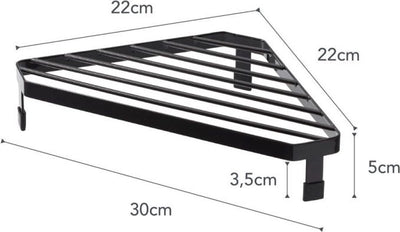 Support d'angle Yamazaki pour cuisinière - tour - noir