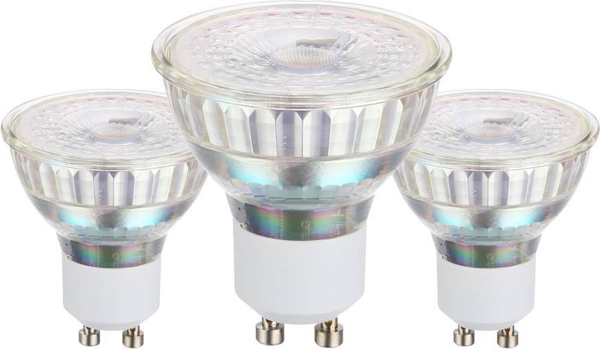 Set de lampes Eglo LED 3 pièces - gu10 - ø 5 cm - clair - 3000k