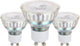 Set de lampes Eglo LED 3 pièces - gu10 - ø 5 cm - clair - 3000k