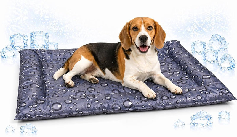 Tapis rafraîchissant Flamingo pour chien - lit rafraîchissant pour chien - m - 76x66x6 cm - gris réglisse - tapis rafraîchissant confortable avec gel rafraîchissant