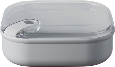 Omada - boîte à lunch pull box carrée basse 1 litre - polypropylène - gris -