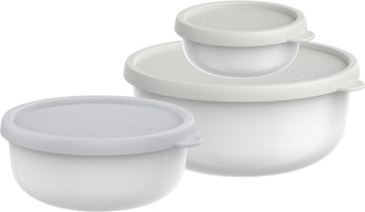 Mepal coffret de rangement 3 pièces lumina - 2,5 l - récipient micro-ondes avec couvercle - blanc