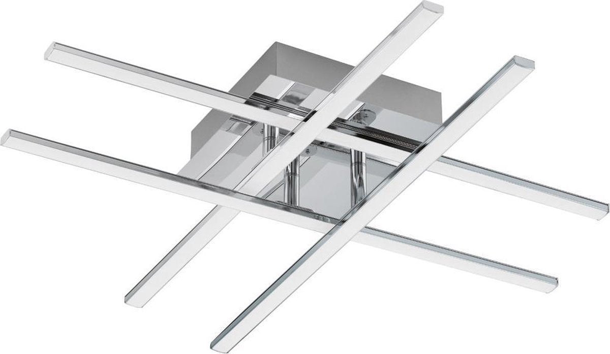 Eglo lasana 1 - applique plafonnier - 1 lumière - chrome - blanc