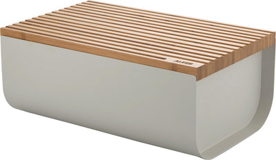 Boîte à pain Alessi avec planche à découper mattina - gris chaud - bg03 wg - par big-game