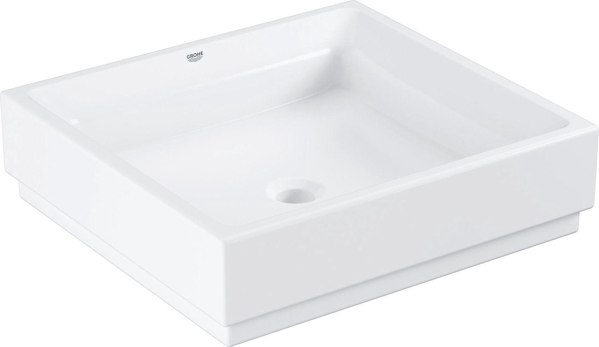 Lavabo Grohe cube en céramique 50 - céramique - 50 x 47 cm - revêtement antibactérien - blanc