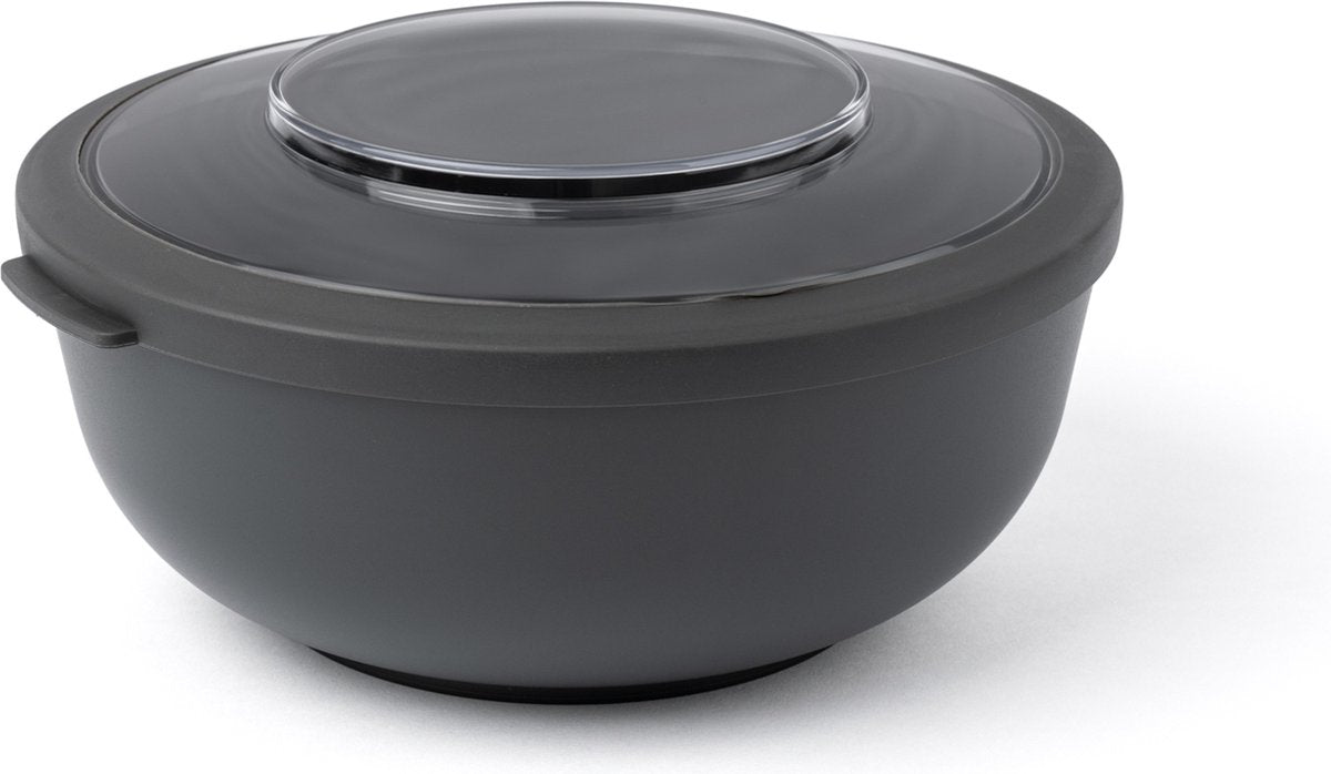 Amuse tylla charbon de bois 2000 ml - boîte à lunch - boîte à lunch - bol avec couvercle - récipient pour aliments frais parfaitement hermétique - boîte à salade pour les déplacements - sans BPA - noir