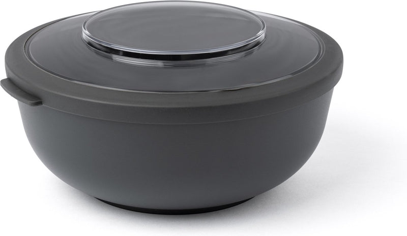 Amuse tylla charbon de bois 2000 ml - boîte à lunch - boîte à lunch - bol avec couvercle - récipient pour aliments frais parfaitement hermétique - boîte à salade pour les déplacements - sans BPA - noir