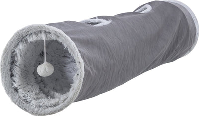Trixie Cats joue au tunnel Harvey Velor Plush Grey