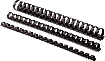 Pack 100 peignes de reliure noirs 5347307 Fellowes plastique a4 16mm