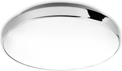 Briloner Malbona - plafonnier lampe de salle de bain - plafonnier éclairage salle de bain - 13 watts - 1 200 lumens - 4 000 kelvin - blanc-chrome - 28,5 cm