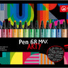 Stilo Pen 68 MAX ARTY FELT -TIP PEN avec épais pic de burin 20 couleurs
