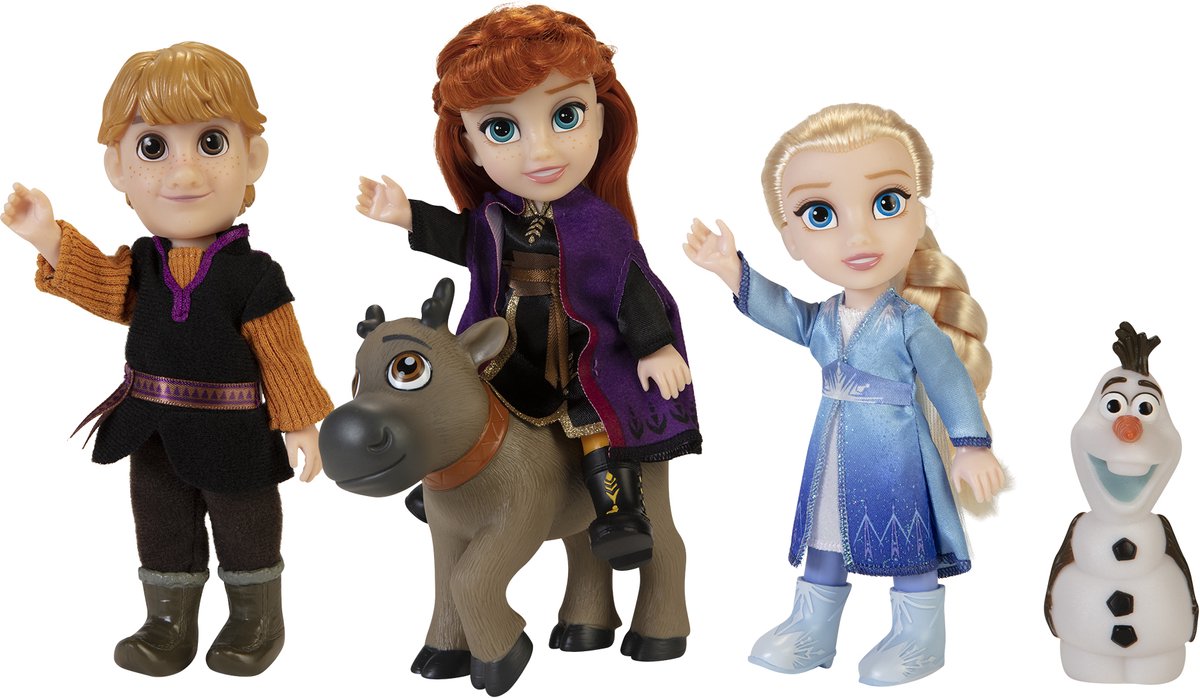 Jakks Disney Frozen 2 petites poupées coffret cadeau 5 pièces 15 cm (Kristoff, Anna, Sven, Elsa, Olaf)