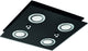 Plafonnier Eglo grattino - gu10 - acier|verre - noir