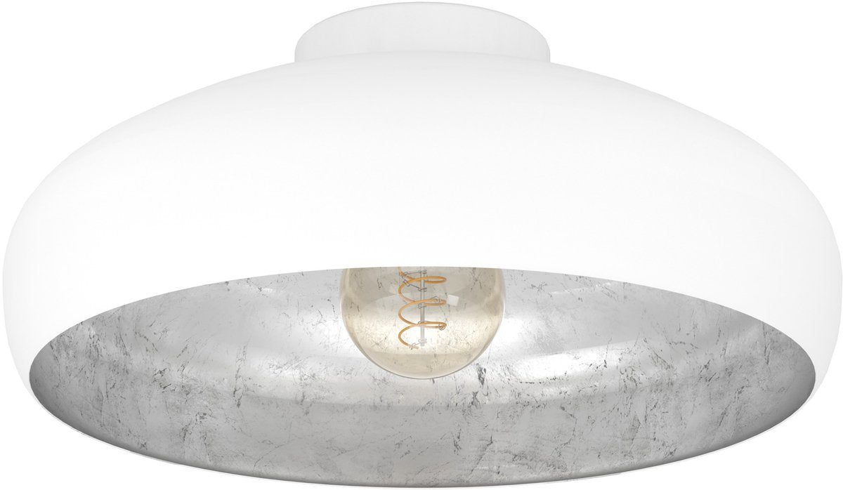 Plafonnier Eglo mogano - e27 - ø 40 cm - blanc argent