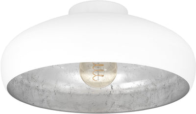 Plafonnier Eglo mogano - e27 - ø 40 cm - blanc argent