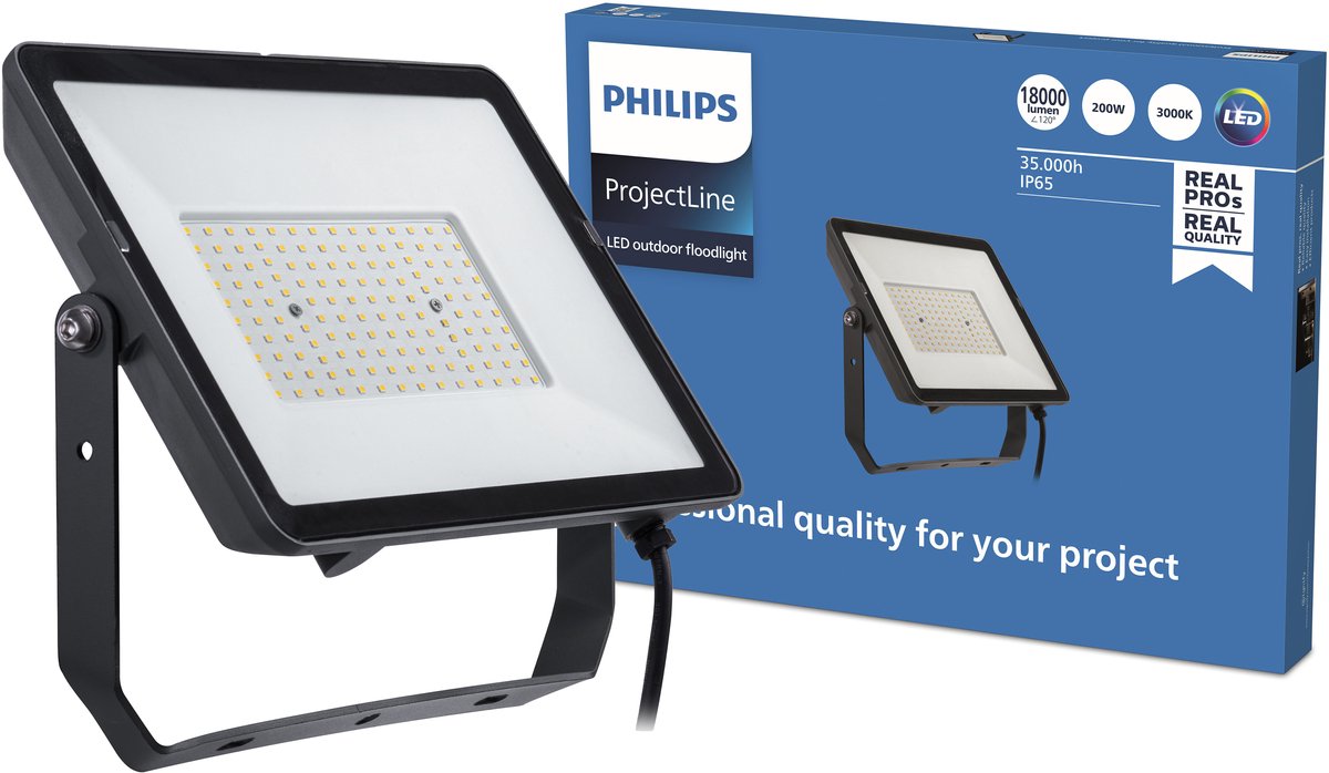 Spot Philips LED Philips Projectline - 200 W - lumière blanc chaud
