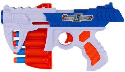 Eddy Toys Bullseye Target Game - Pistolet à fléchettes avec fléchettes en mousse et cible - à partir de 6 ans