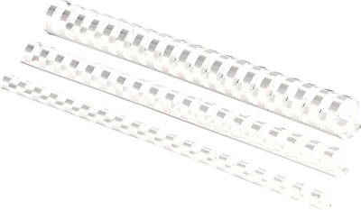 Pack 100 peignes de reliure blanc 5345805 Fellowes plastique a4 10mm