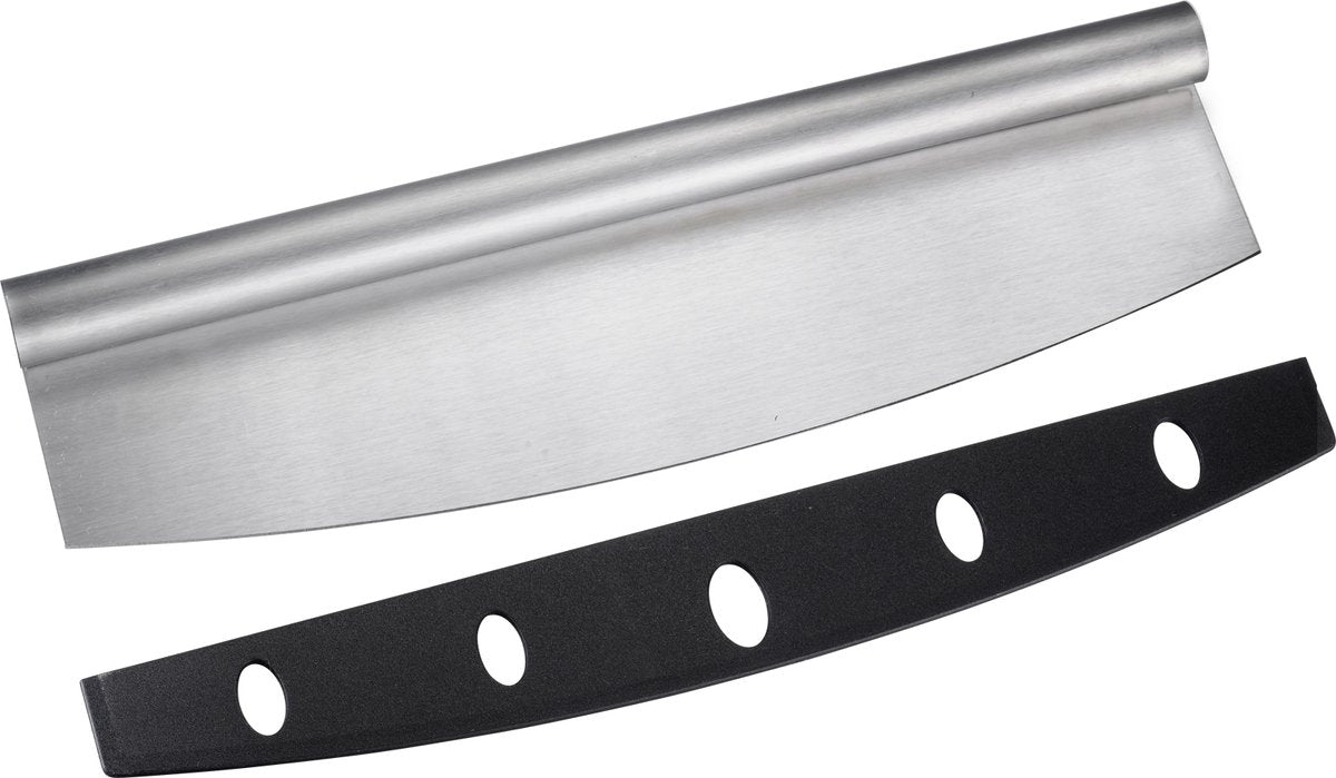 Couteau à bascule à pizza Westmark easy - couteau à bascule pour pizzas, idéal pour couper sans effort la pizza ou la tarte flambée - acier inoxydable, pp