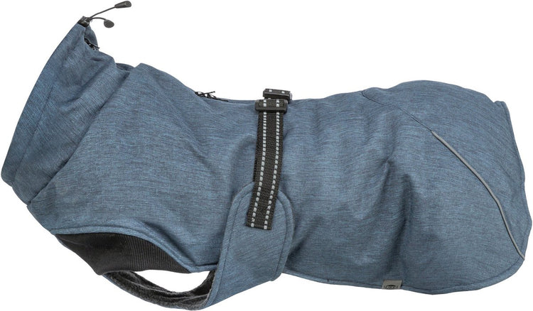 Manteau pour chien Trixie - bleu foncé 50cm - hydrofuge, doublure polaire, éléments réfléchissants