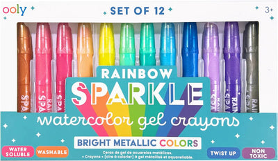 Ooly - Rainbow Sparkle - 12 crayons aquarelle métallisés