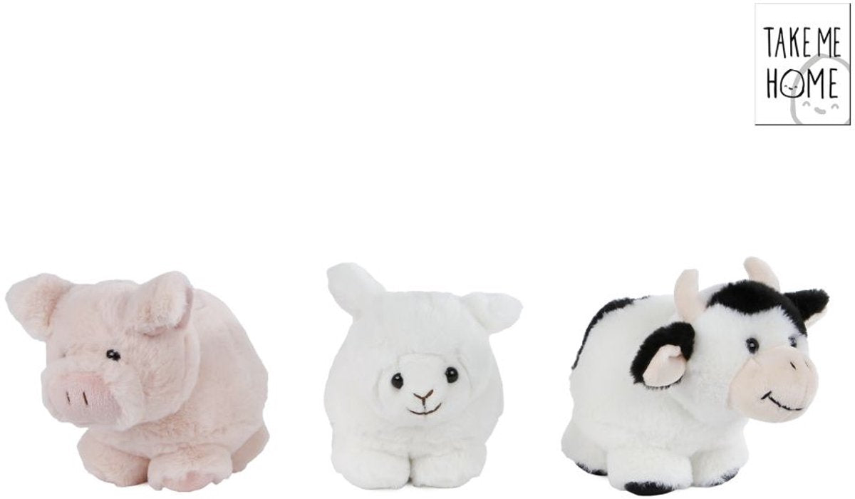 Peluche peluche Take me home - cochon, 12 cm