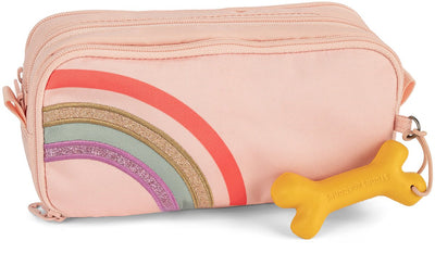 Stones and bones rowan 2.0 - trousse - trousse pour enfants - 3 compartiments - arc-en-ciel - fleur