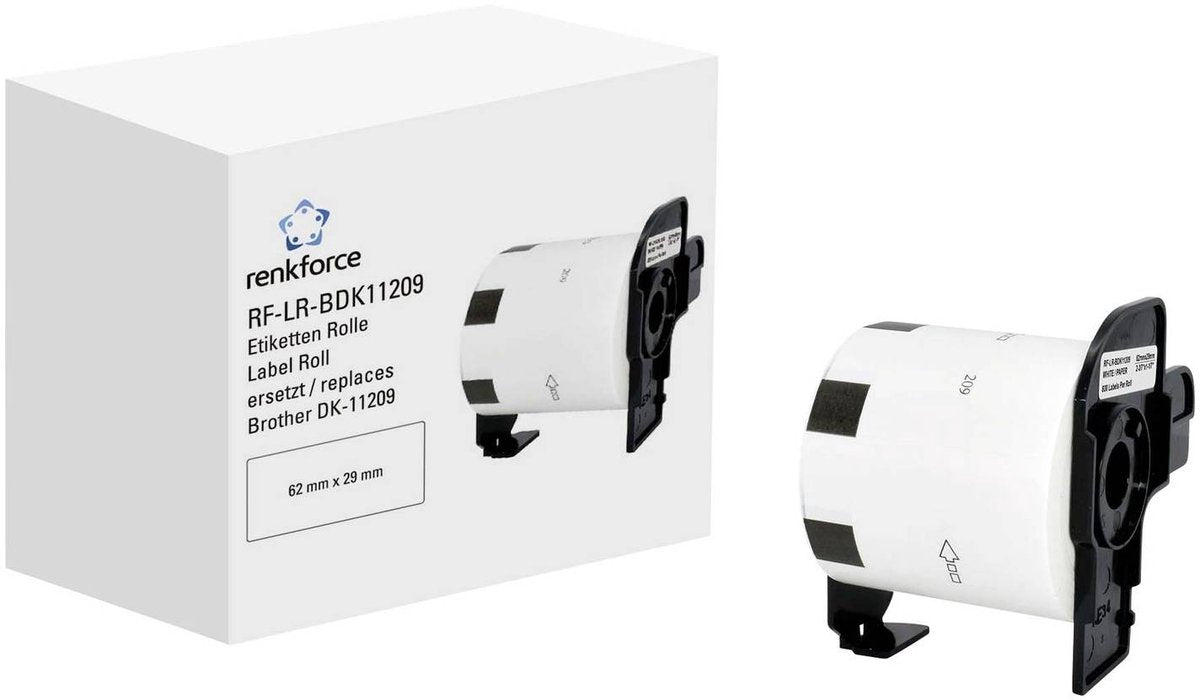 Renkforce RF-6027500, blanc, étiquette d'imprimante autocollante, étiquette continue, rouleau, papier, thermique direct