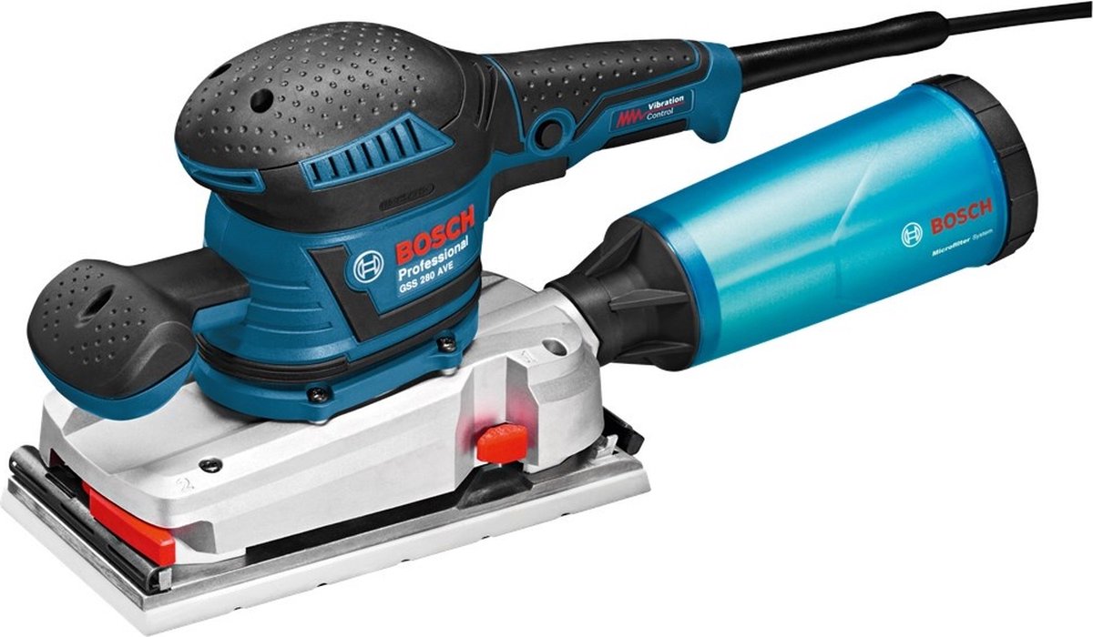 Ponceuse orbitale Bosch GSS 280 Ave (poignée, boîtier microfiltre)