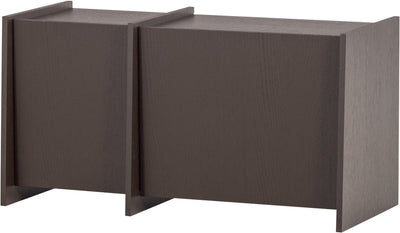 Meuble TV Woood brock 102 cm - placage frêne - brun moyen - 53x102x44