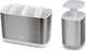 Joseph joseph organisateur de salle de bain - accessoires de salle de bain - lot de 2 - acier inoxydable - blanc argenté