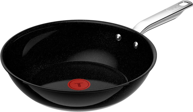 Tefal experience ceram - poêle wok en céramique - ø28 cm - noyau de fusion - sans pfas - convient à l'induction - convient pour une utilisation avec des spatules métalliques