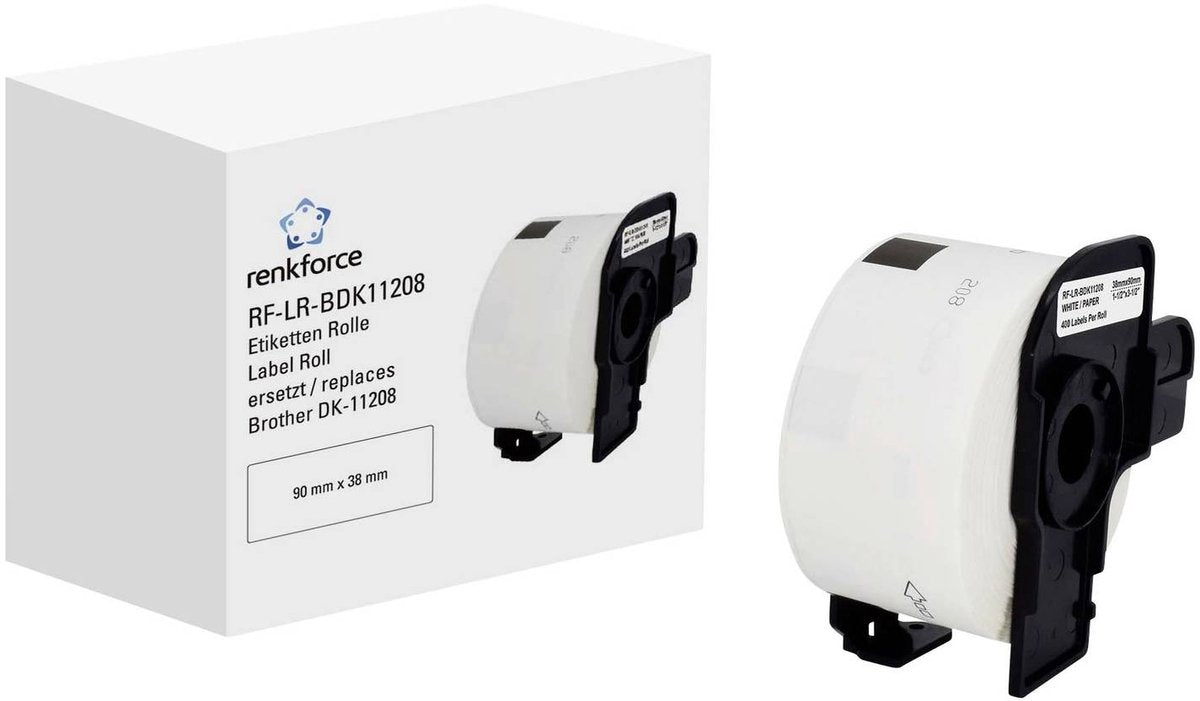 Renkforce RF-6027494, blanc, étiquette d'imprimante autocollante, étiquette continue, rouleau, papier, thermique direct