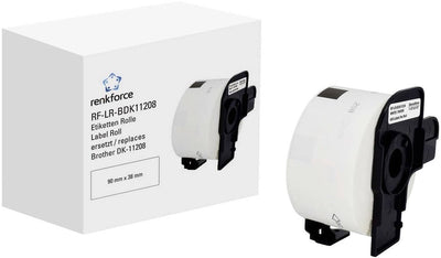 Renkforce RF-6027494, blanc, étiquette d'imprimante autocollante, étiquette continue, rouleau, papier, thermique direct