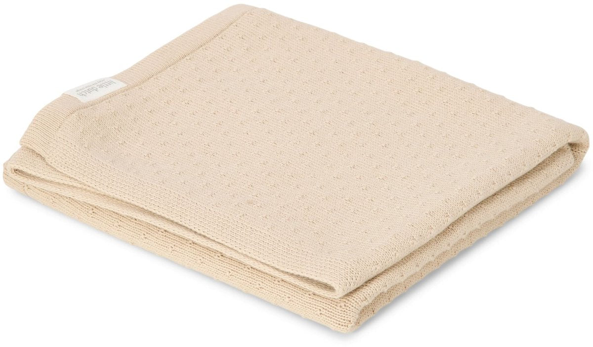 Couverture de berceau tricotée Little Dutch – beige – essentiels