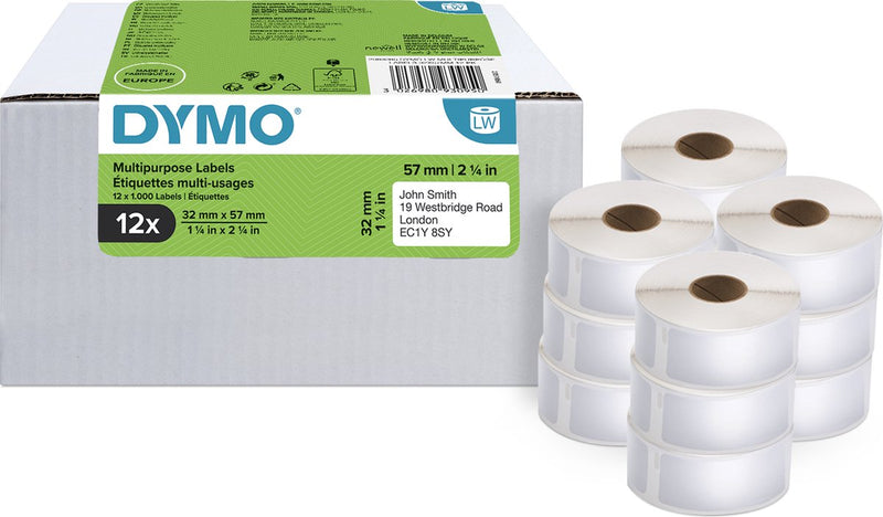 Étiquettes universelles Dymo 11354 blanc mat