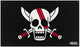 Drapeau unisexe pirates cheveux roux une pièce - multicolore - standard