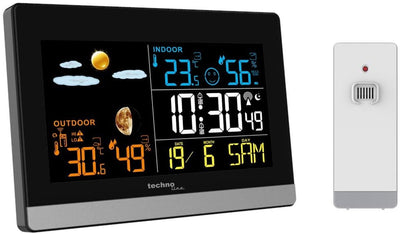 Station météo Nexttime technoline ws 6455 144x96x38mm noir argent écran LCD
