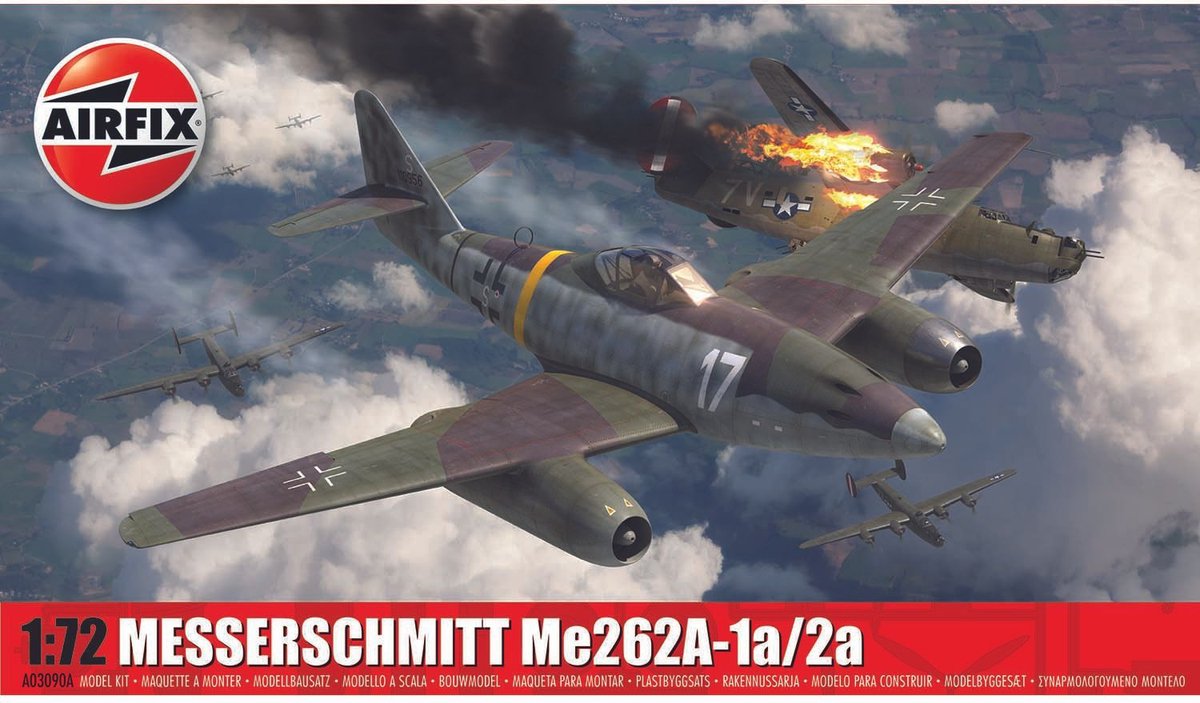 Maquette d'avion Airfix - 03090a messerschmitt me 262a-1a 2a - plastique d'avion - 1:72 - modélisme