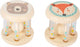 Animal de hochet en bois petit pied, ensemble de 2