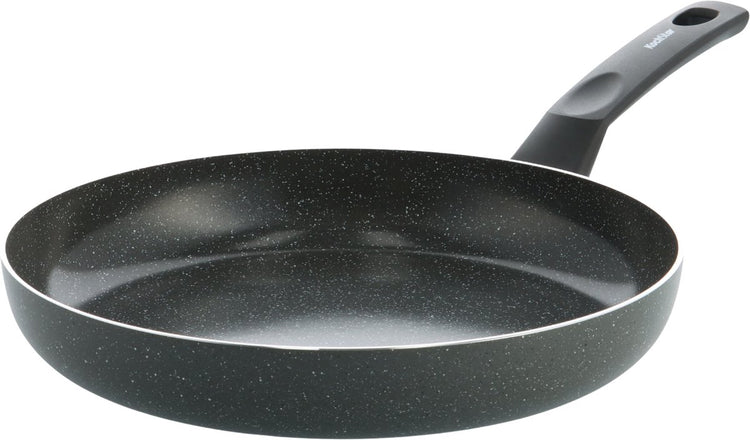 Poêle Kochstar Stein 28 cm - revêtement antiadhésif sans PFA - poêle à induction - poêle en céramique - passe au four jusqu'à 130°c - poignées froides - noir granit