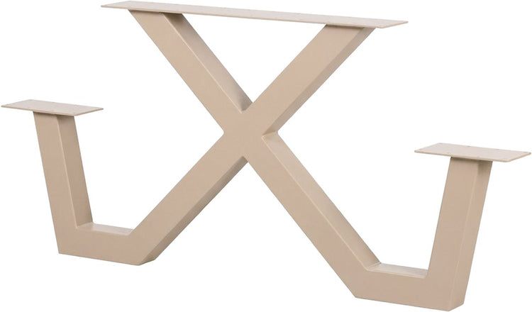 Table de pique-nique Woood tablo en forme de X - métal - sable - 70x142x13