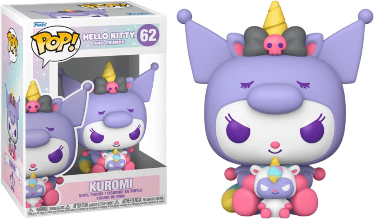 Funko-pop ! sanrio : hello kitty - kuromi (fête de la licorne)