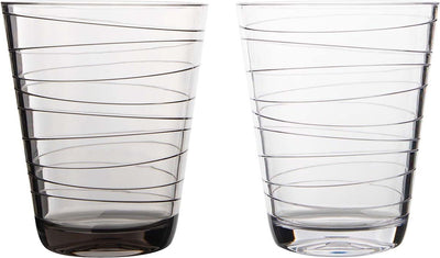 Gimex - ligne linea - verre à eau - rayures - 300 ml - 2 pièces