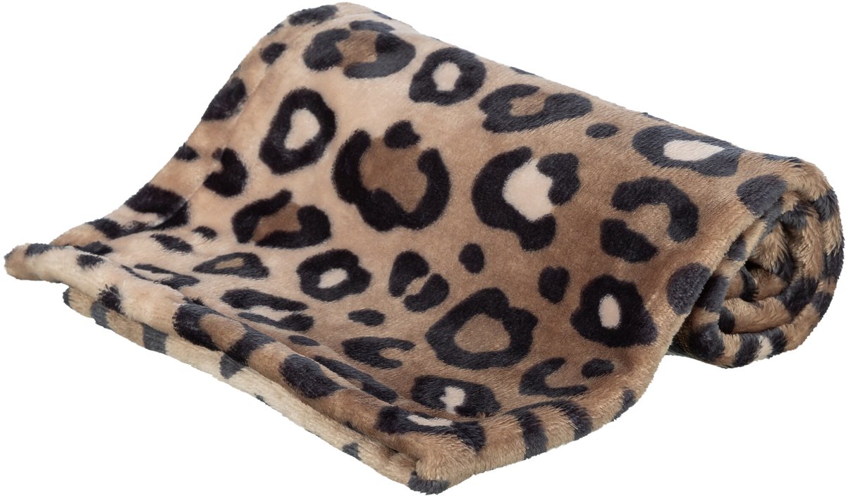 Trixie couverture pour chien leo peluche douce marron imprimé léopard